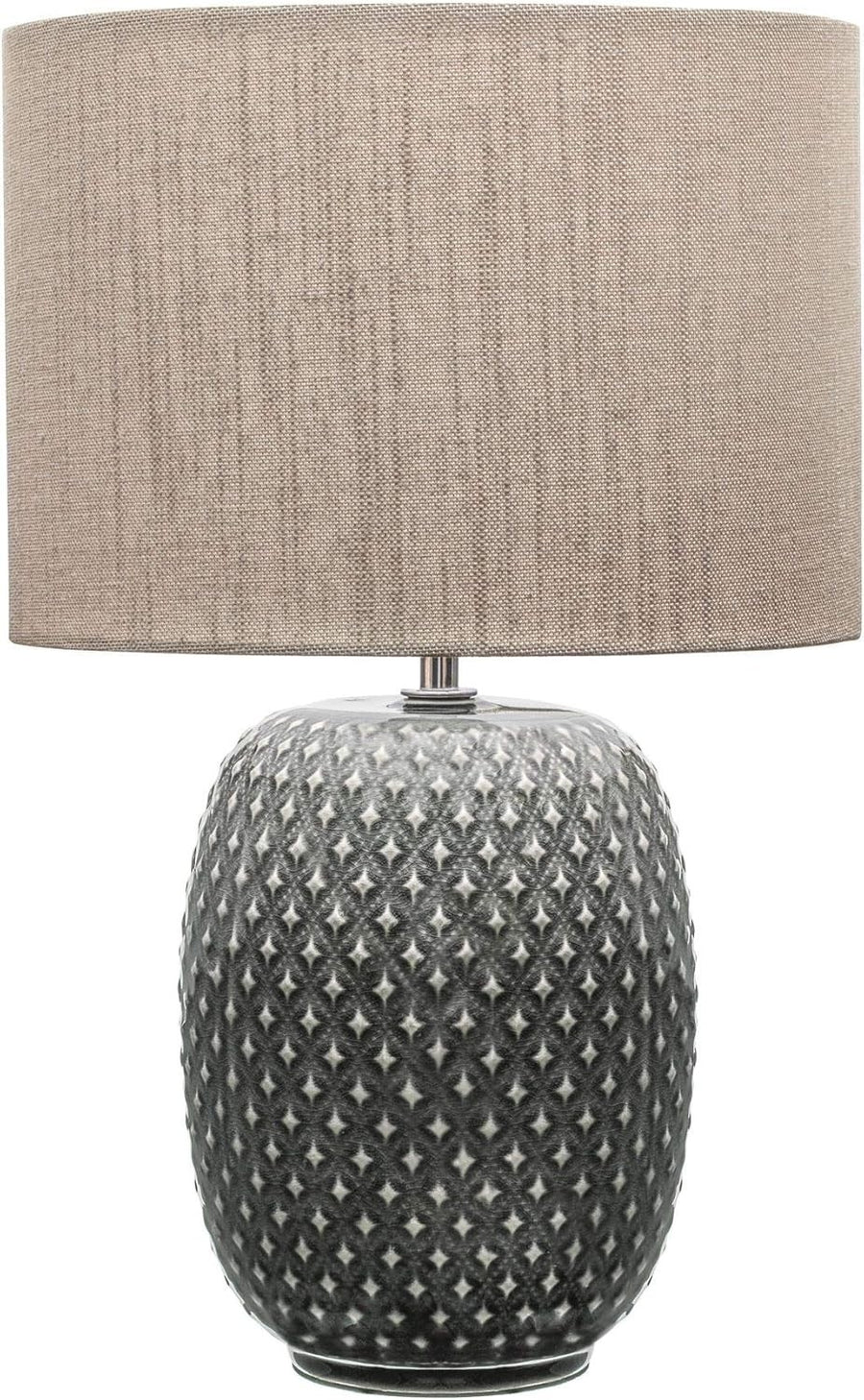 Ceramic Table Lamp Fabric Shade Modern Living Room Bedroom Light E27