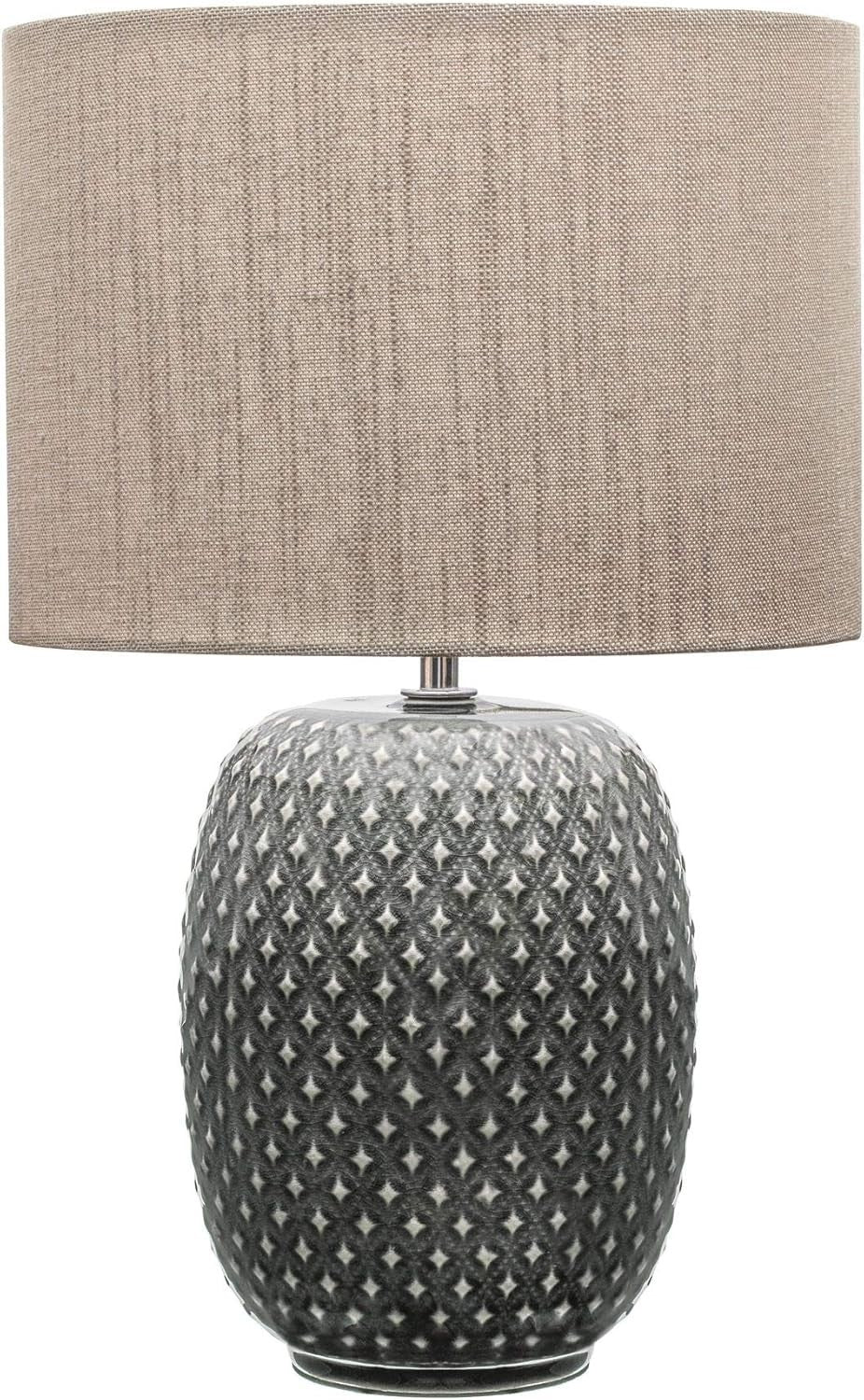 Ceramic Table Lamp Fabric Shade Modern Living Room Bedroom Light E27