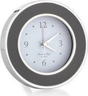 Silent Sweep Battery Alarm Clock Compact Bedside Home Taupe