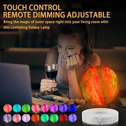 Painted Levitating Galaxy Moon Lamp 16-Color Floating LED Light with Remote
