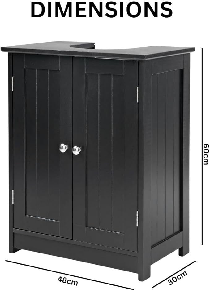 Fizporium 2 Door Undersink Cabinet, Bathroom Vanity Unit Bathroom Storage Cabine