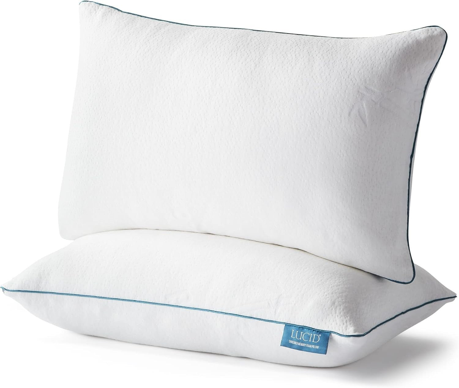 Queen Memory Foam Pillow 2 Pack Adjustable Cooling Shredded Hypoallergenic