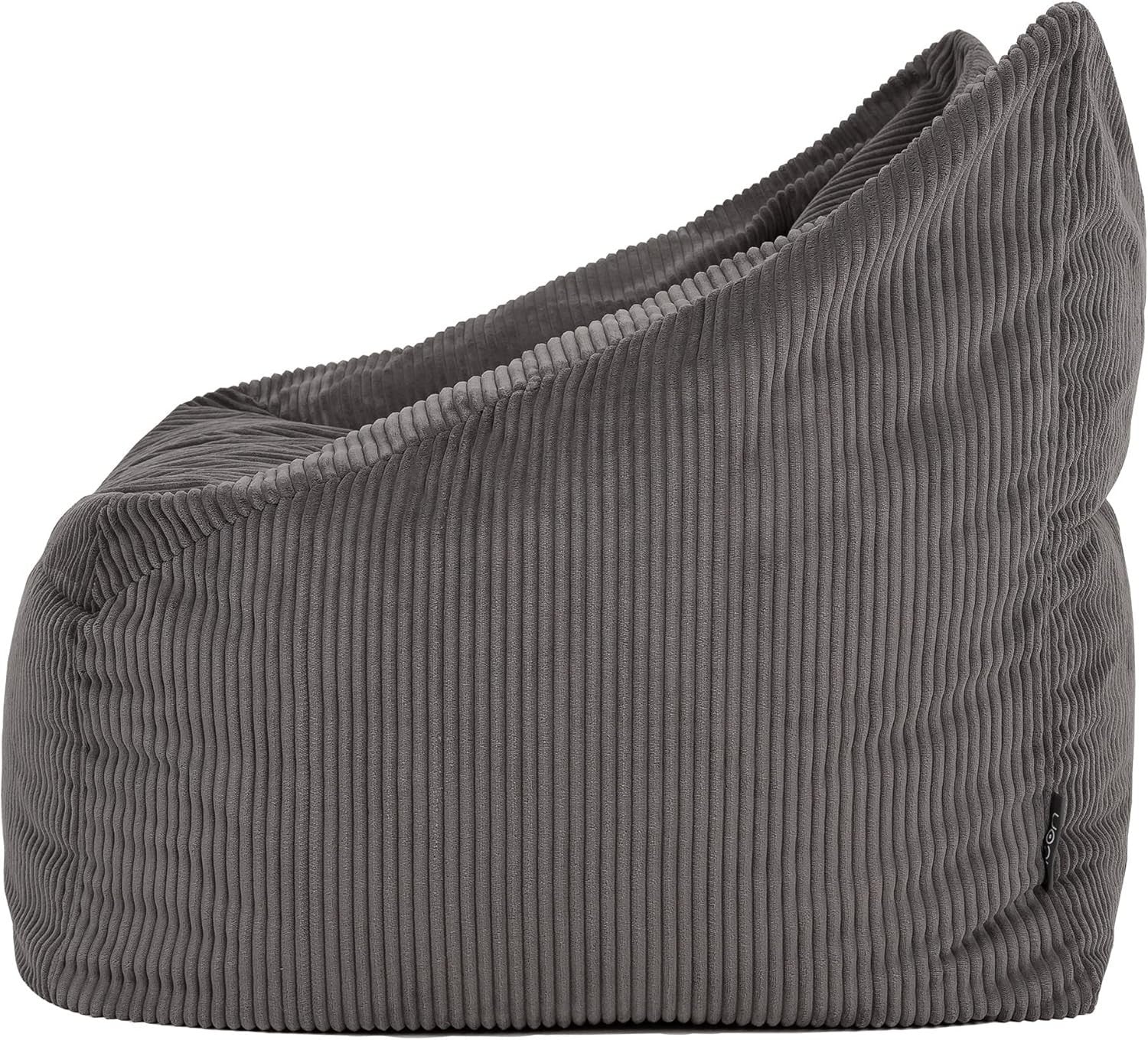 Charcoal Cord Bean Bag Chair Adult Sofa Armchair Seat Lounge Gaming Room