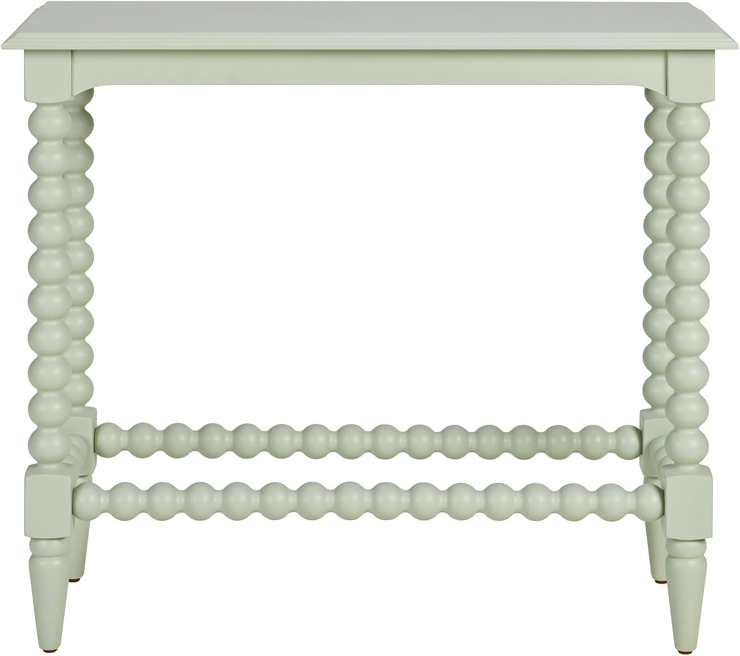 Slimline Hallway Console Table with Bobbin Legs, Pale Olive, Small 34x85x76cm