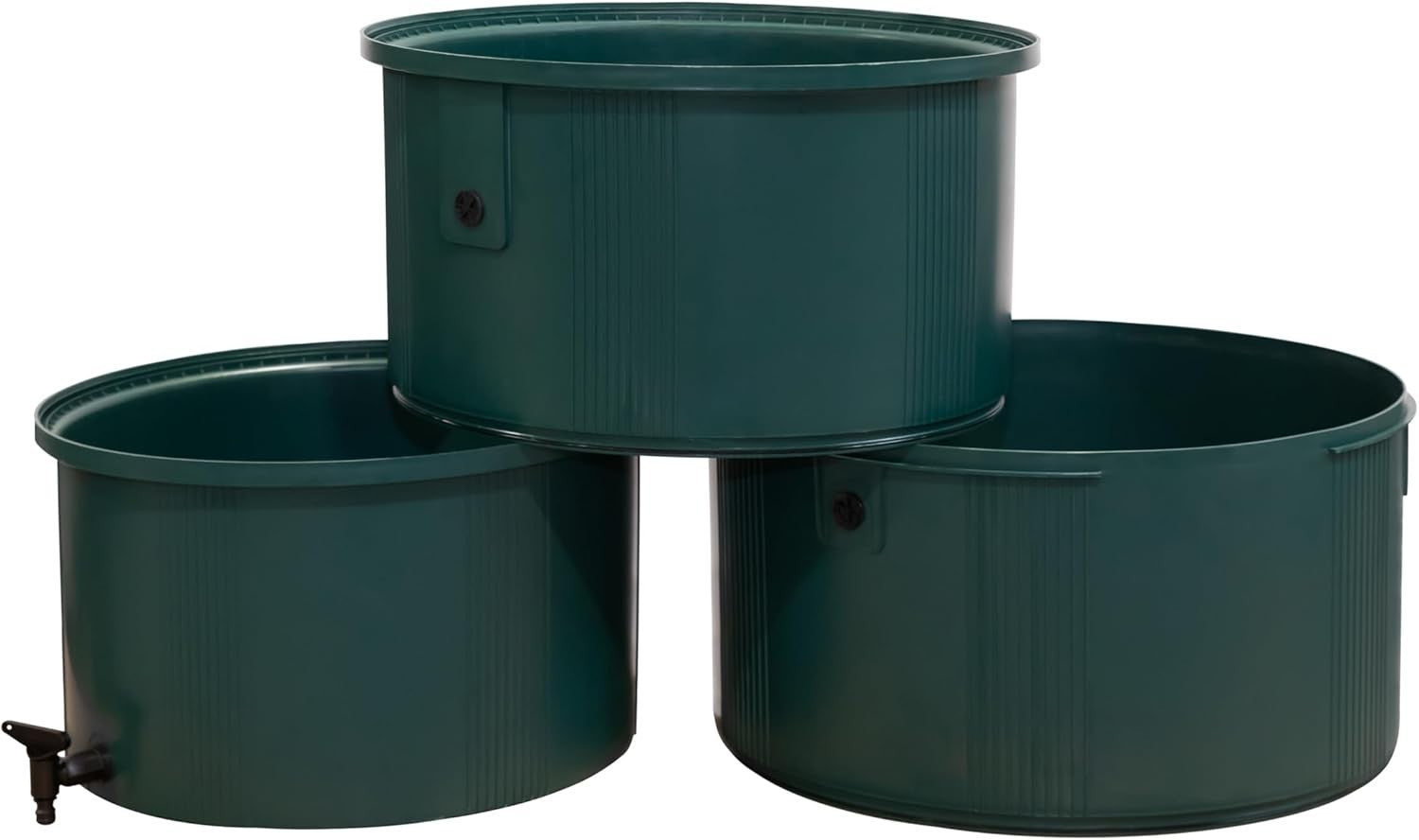 200L Water Butt Kit Green HDPE Rainwater Tank Easy Install Sturdy Design