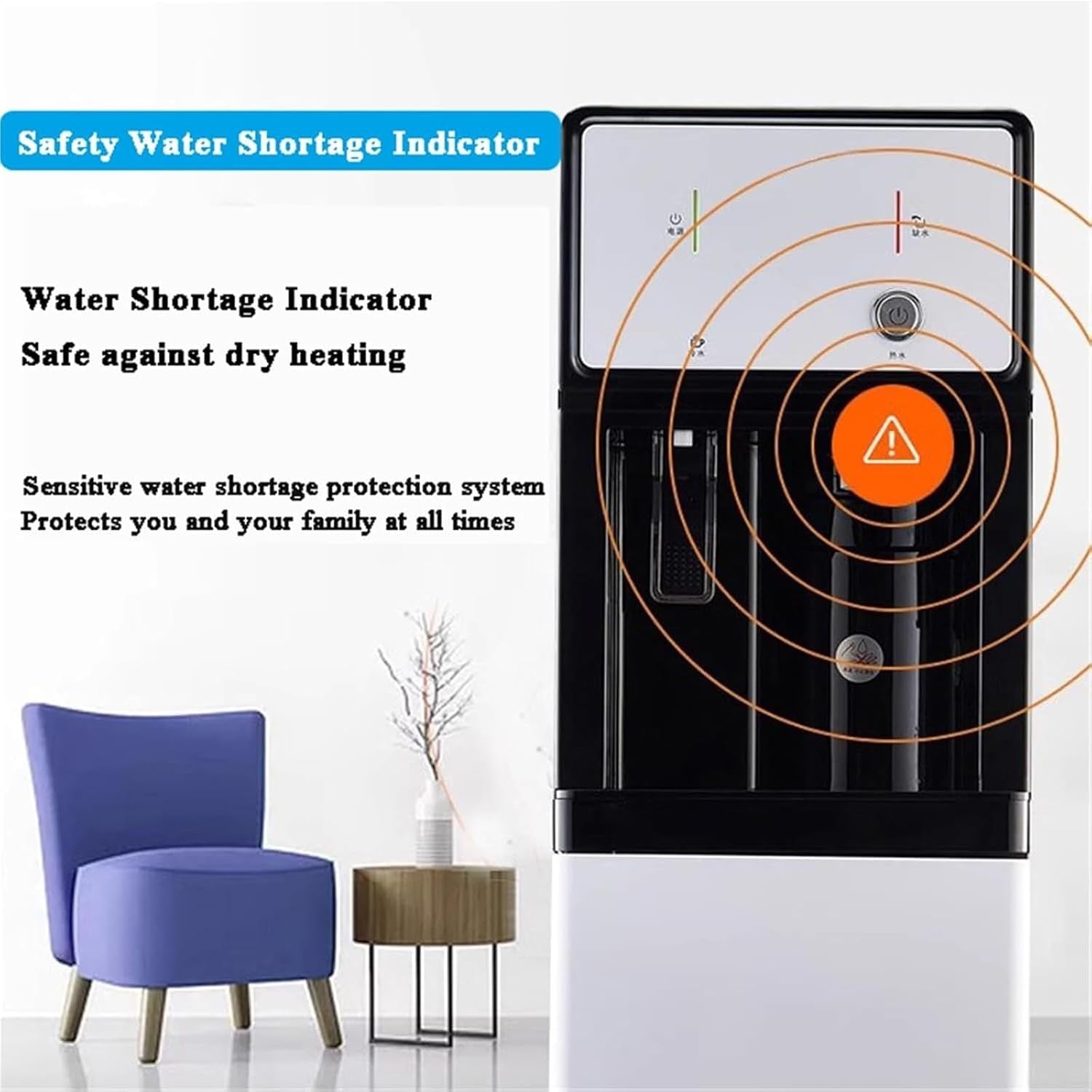 Freestanding Water Cooler Ice & Warm Mains Fed Office Home Dispenser