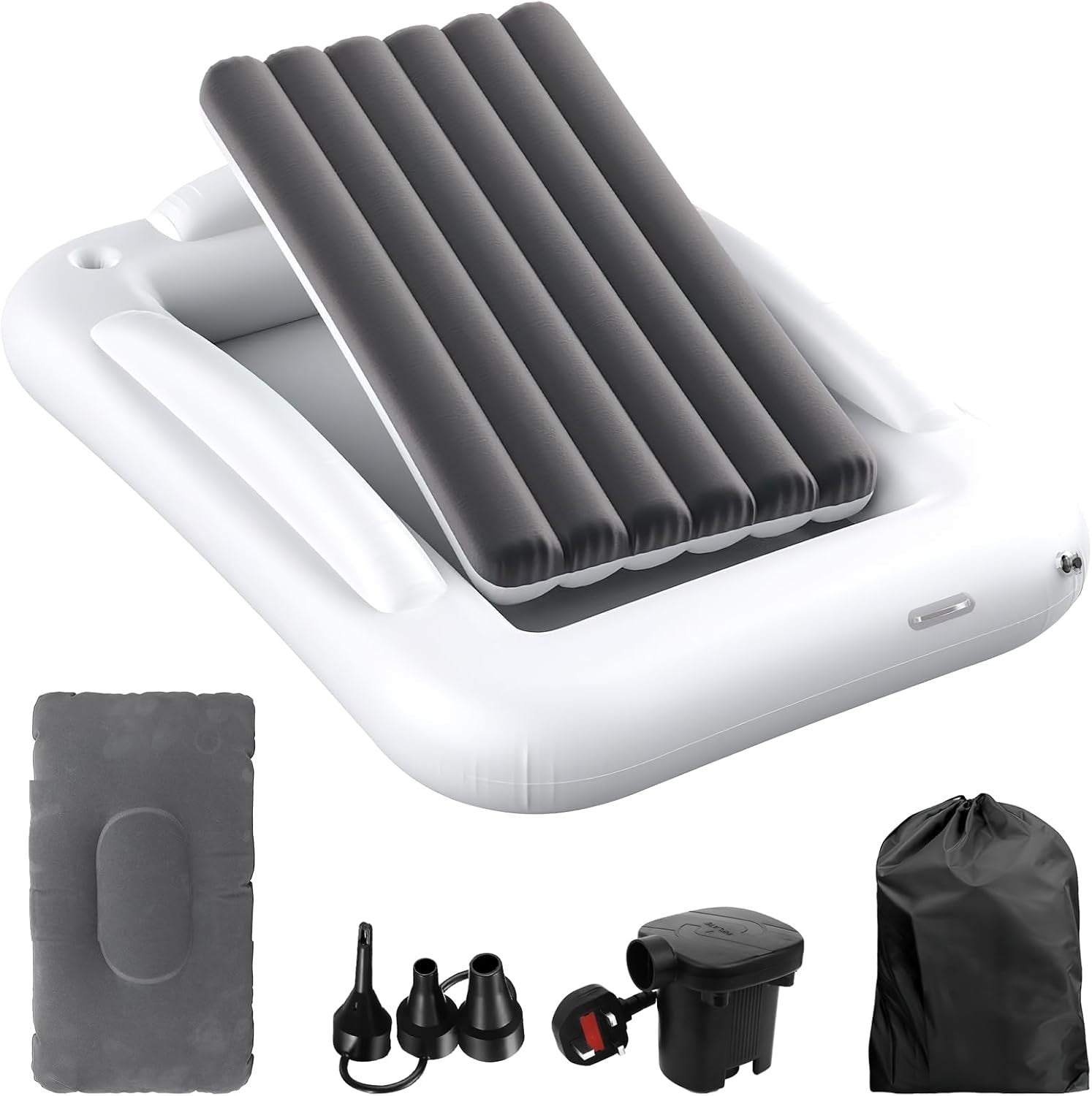 Inflatable Toddler Travel Bed w/ Safety Sides Electric Pump Portable