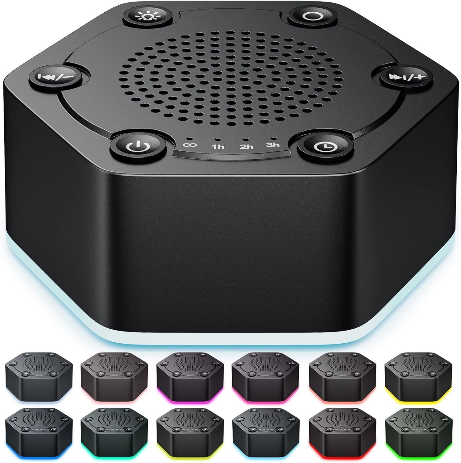 White Noise Sound Machine with 30 Soothing Sounds & Night Light, Timer