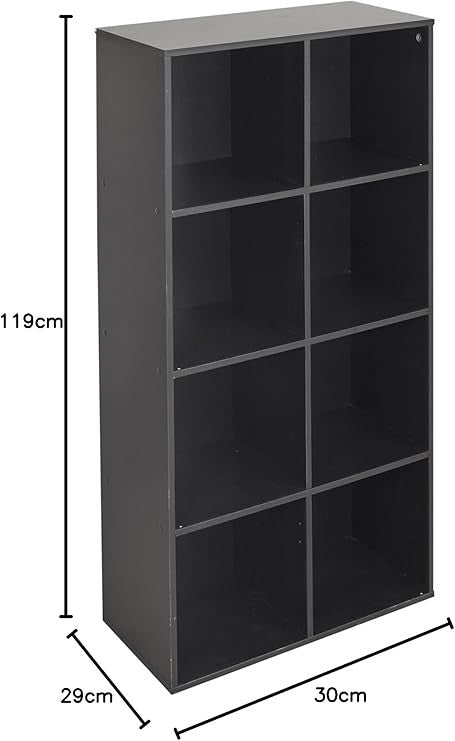 8 Cube Storage Shelf Unit – Modern Display Bookcase Organiser for Home Office