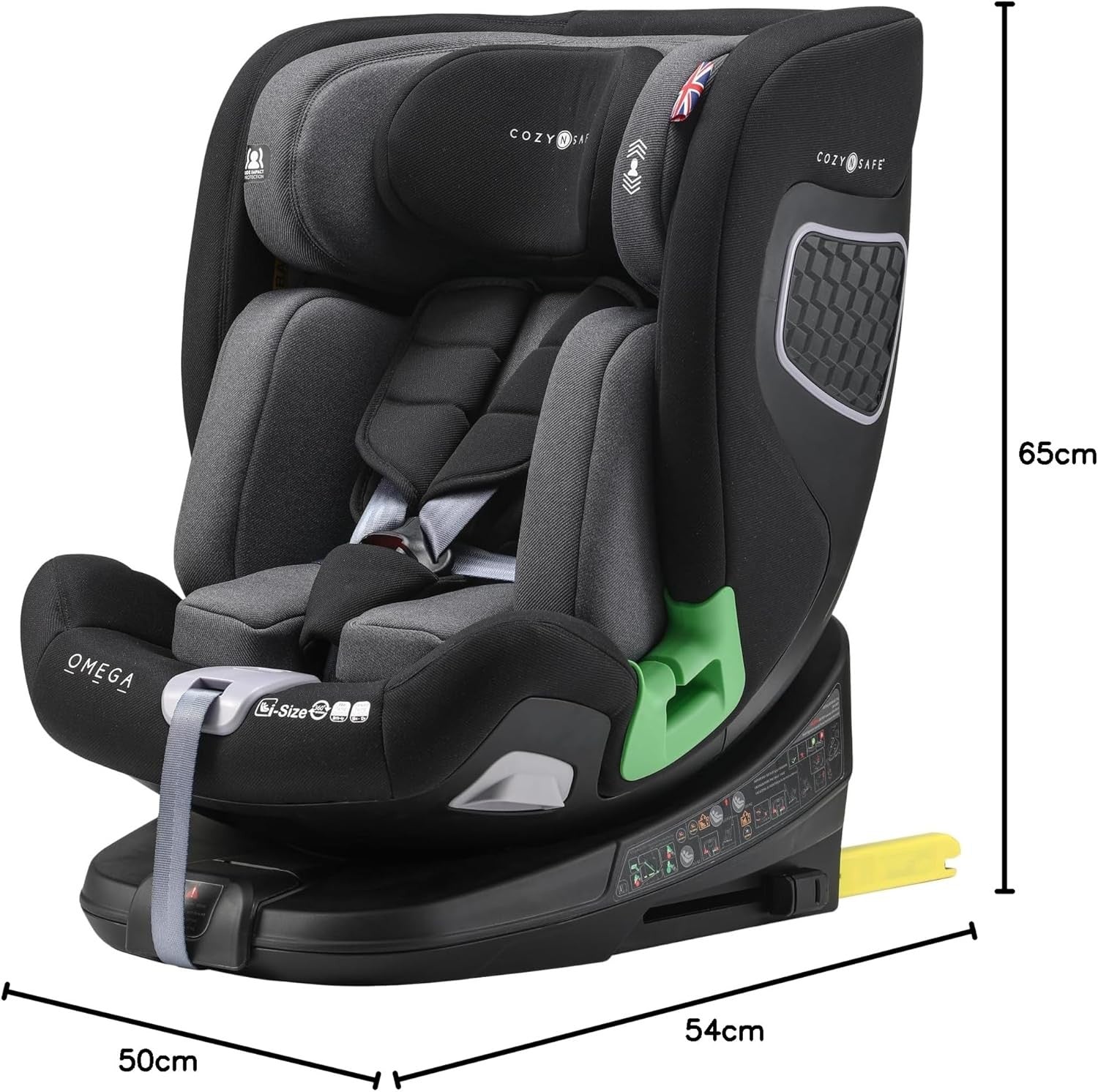i-Size 360° Rotating Child Car Seat ISOFIX High Back Booster 40–150cm