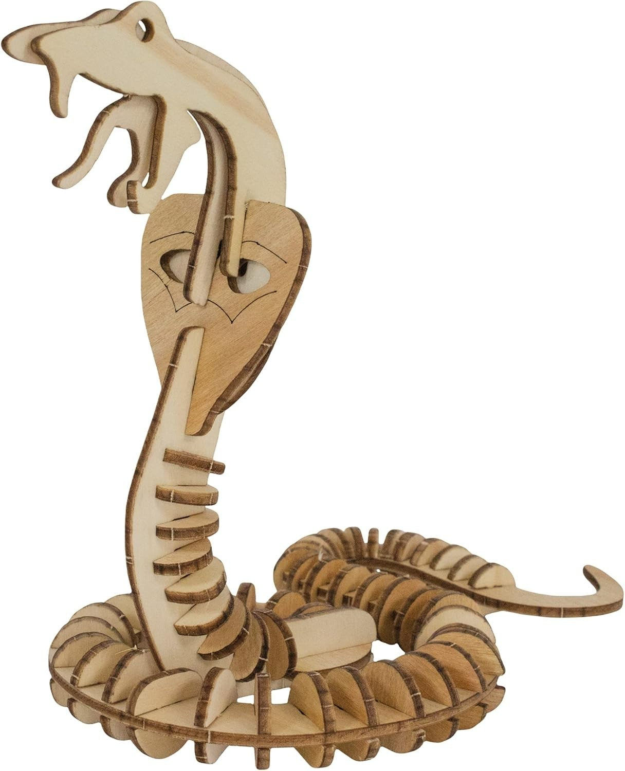 3D Wooden Snake Puzzle Kit – Eco-Friendly DIY Craft Toy for Kids