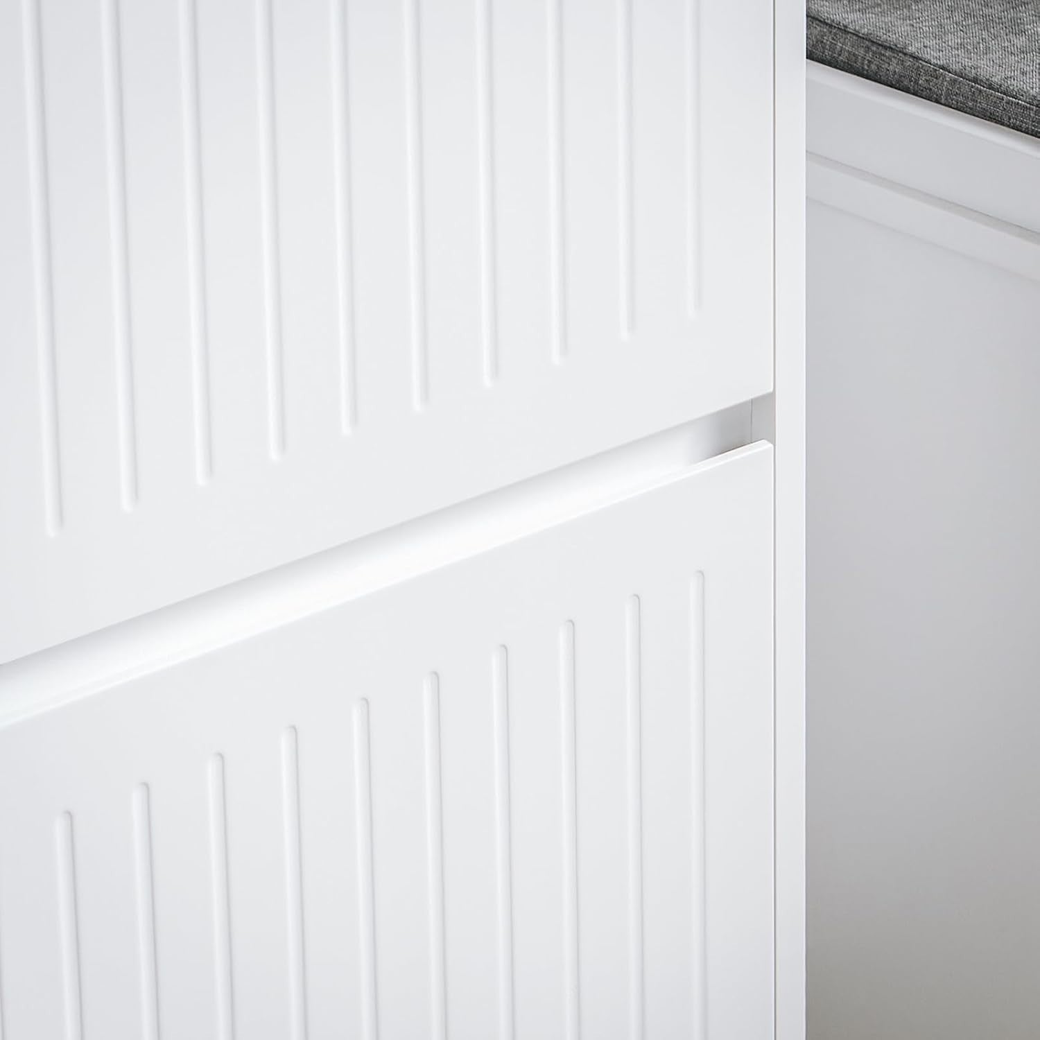Slim Shoe Cabinet Storage Unit – 2 Flip Drawers, Pull-Out, Narrow Hallway Organi