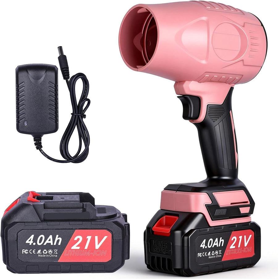 Cordless Electric Leaf Blower 21V Dual Batteries Lightweight Turbo Handheld