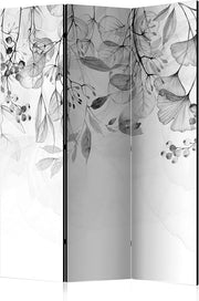 Grey Leaf Acoustic Room Divider 135x172cm Double Sided Folding Screen
