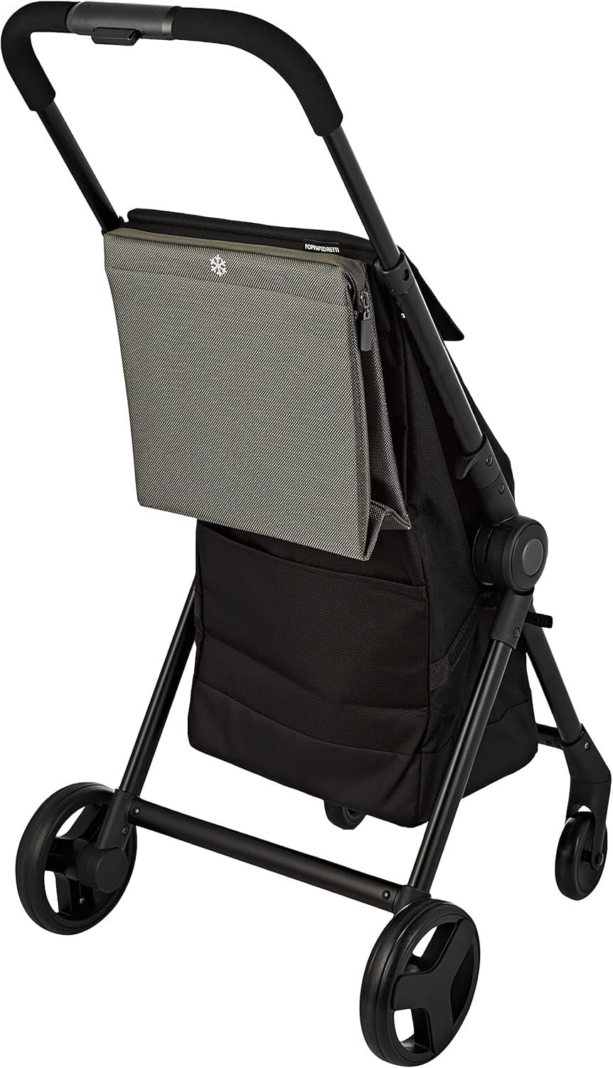 Folding Shopping Trolley 46L Bag Swivel Wheels Lightweight Aluminium Black