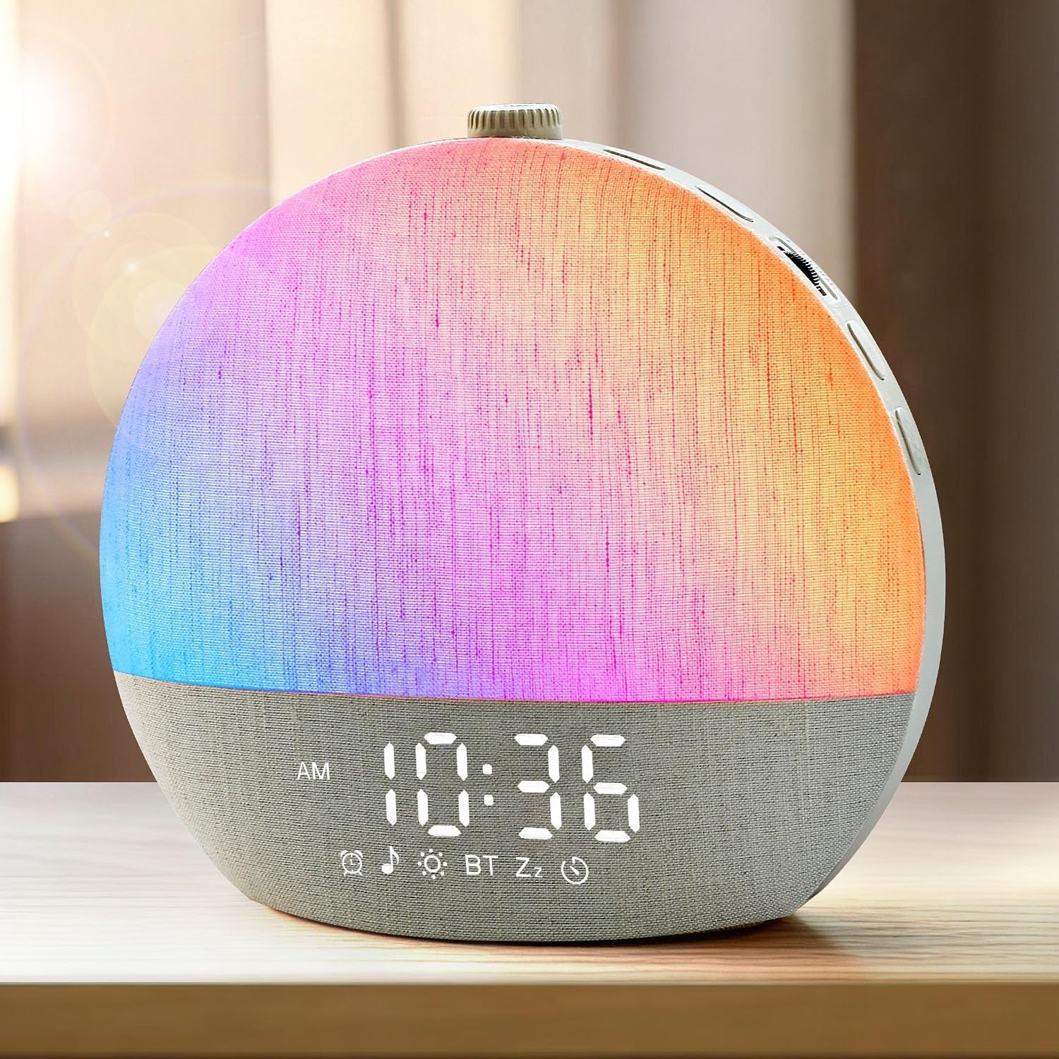Sunrise Alarm Clock White Noise Wake Up Light RGB Night Lamp Heavy Sleepers
