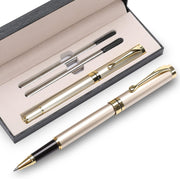 Luxury Gold Ballpoint Pen Executive Gift Box Black Ink Refillable 0.5mm