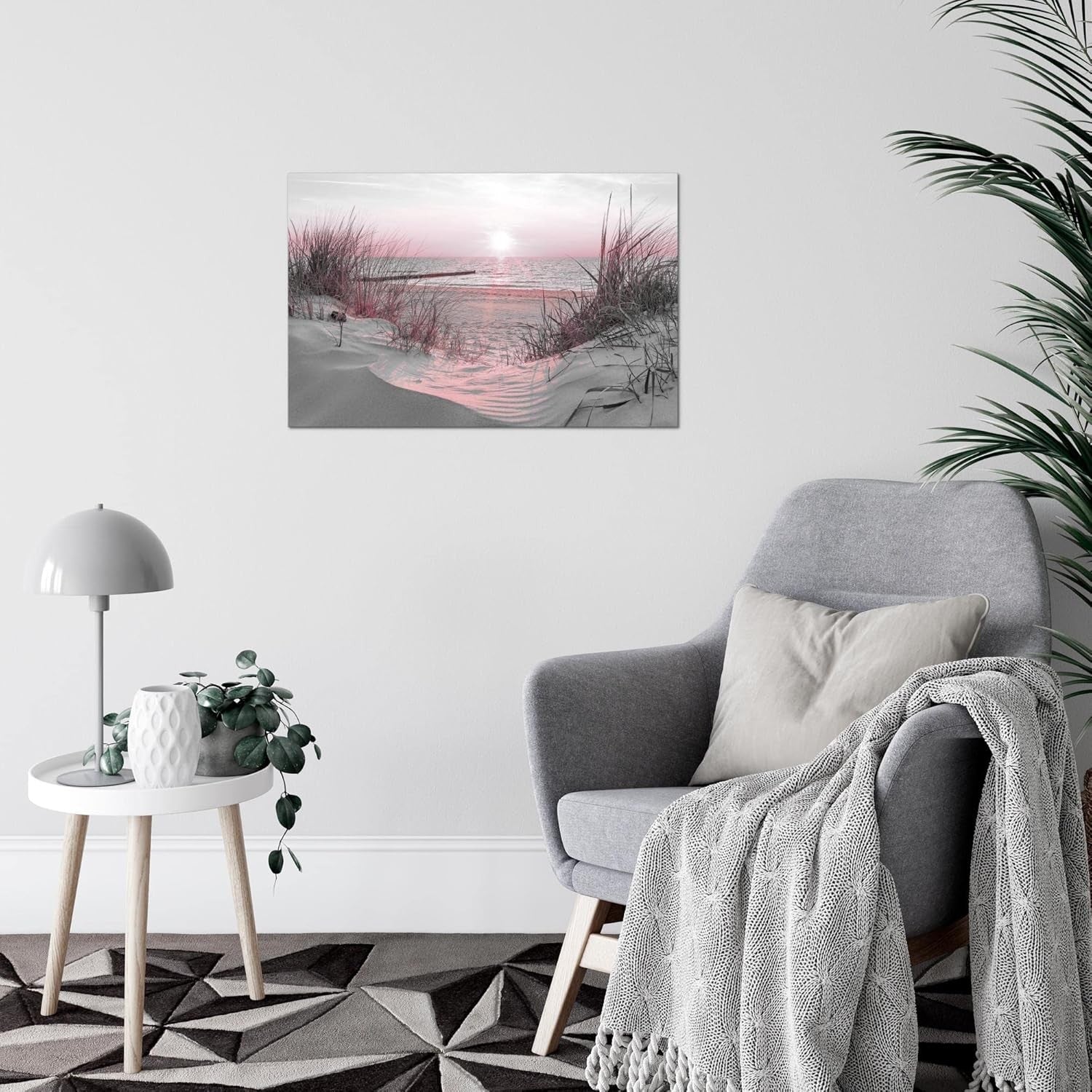 Beach Sunset Canvas Wall Art Modern Seascape Print Living Room Bedroom Decor