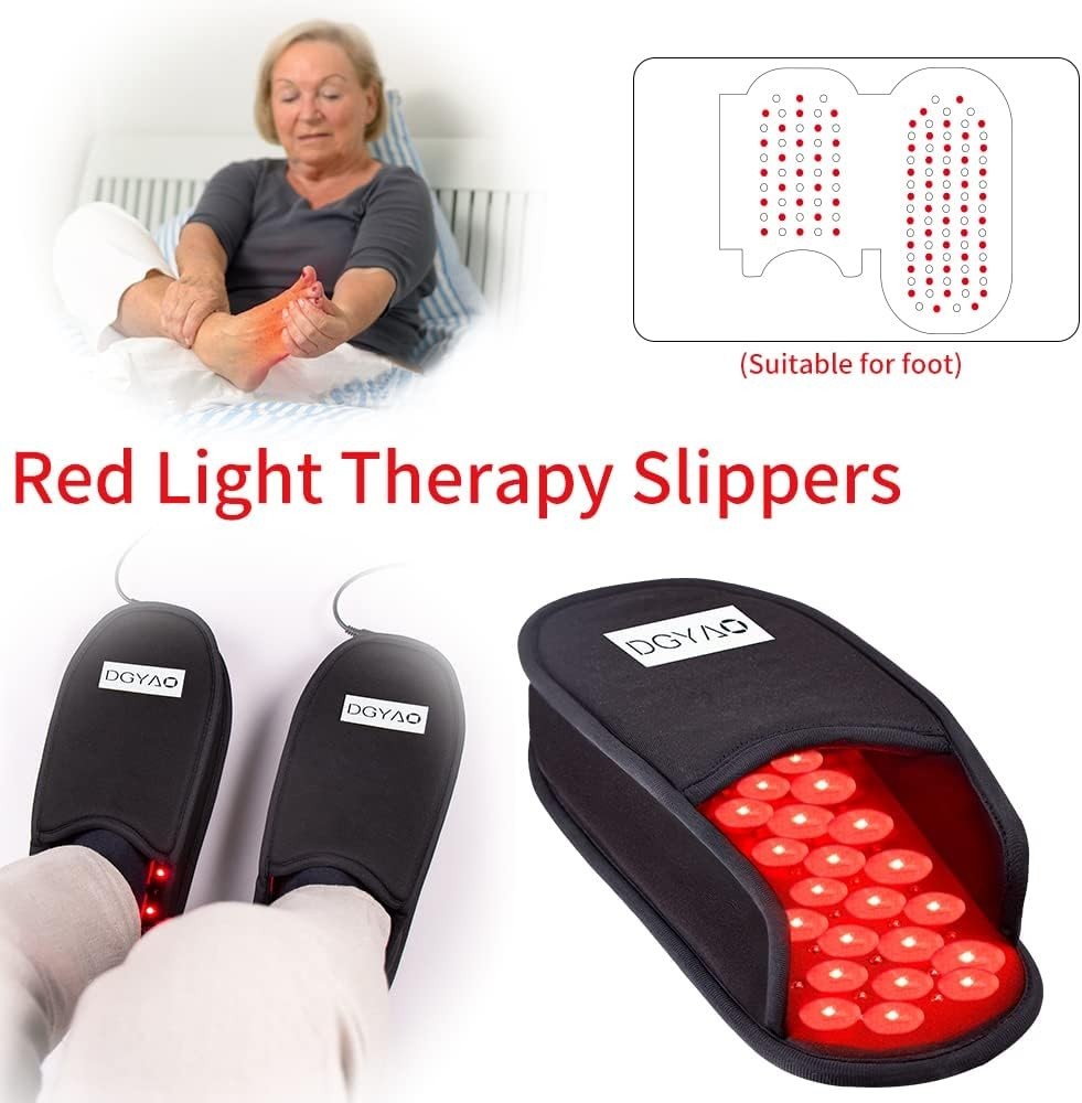 Infrared Foot Therapy Slippers 660/880nm LED Pain Relief & Stress Relief