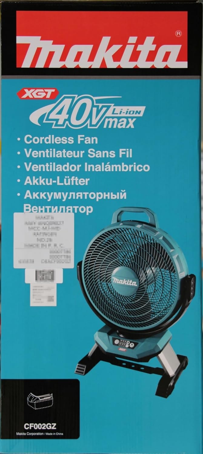 40V Max Portable Jobsite Fan – 3-Speed AC/DC Adjustable Tilt Heavy Duty Blue