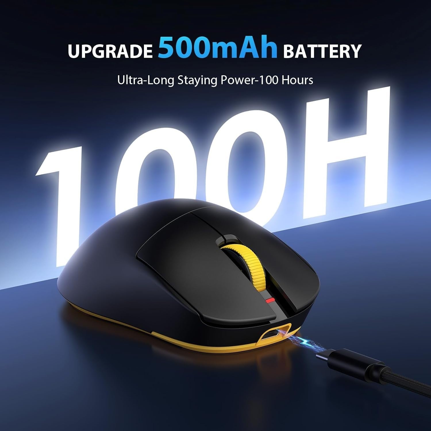 Wireless Gaming Mouse 63g 12000 DPI RGB Programmable 100H