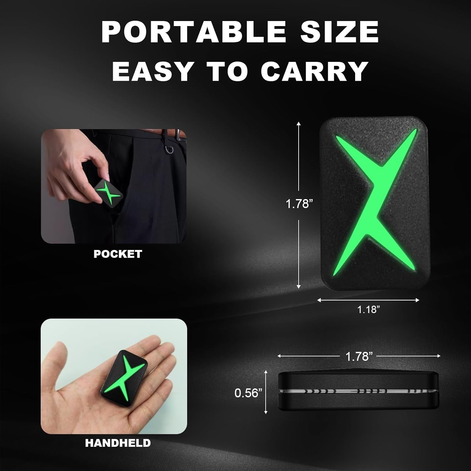 Glow Magnetic Fidget Slider Zinc Alloy EDC Stress Relief Toy