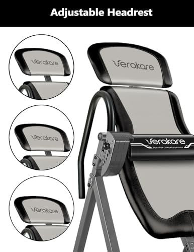 Heavy Duty Inversion Table Back & Neck Pain Relief with Adjustable Headrest