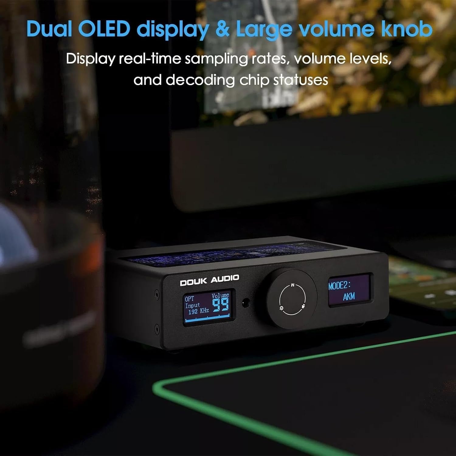 Dual DAC Audio Converter ESS9038Q2M AK4493 USB DSD256 HiFi RCA Optical