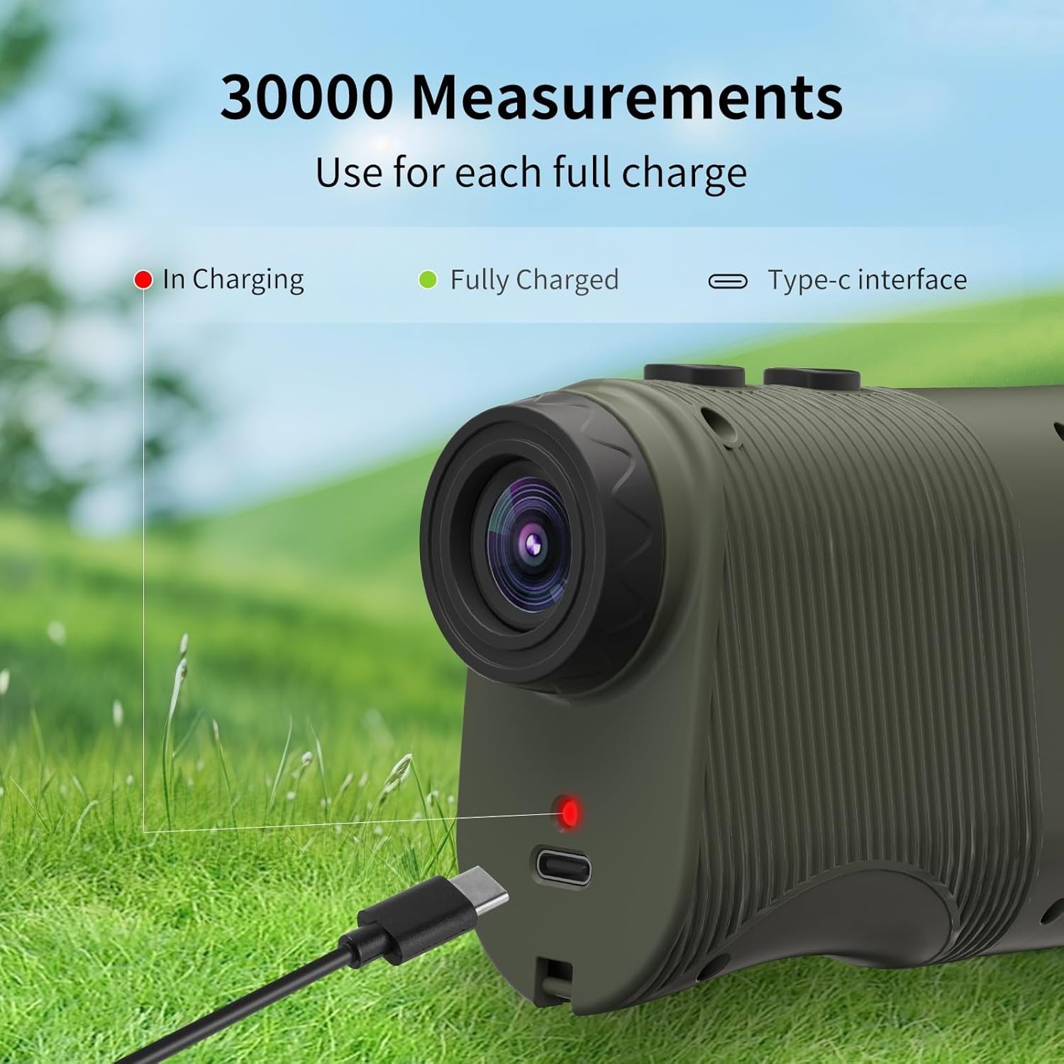 Golf Rangefinder 1200Y Slope Flag Lock Vibration Rechargeable Waterproof
