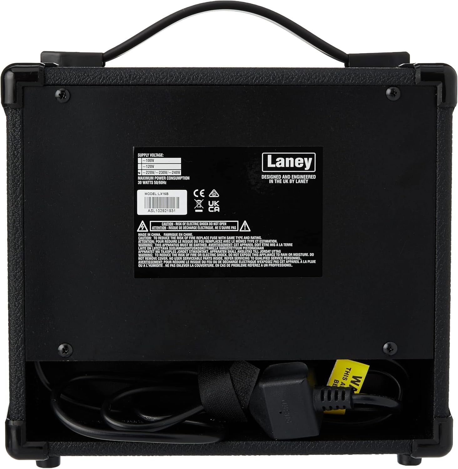 LX15B 15W Bass Guitar Amp Portable Combo with Headphone & AUX