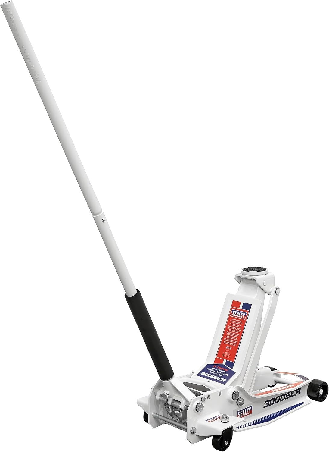 3 Ton Low Profile Long Reach Trolley Jack Twin Piston Rocket Lift 100–535mm
