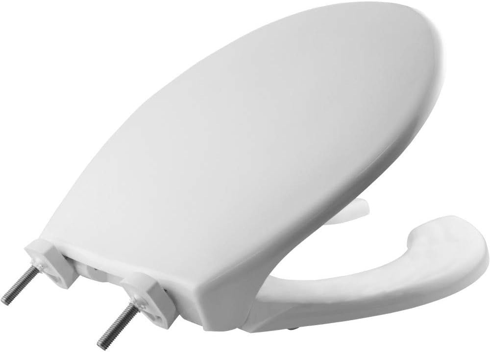 Commercial Round Toilet Seat White STA-TITE Stainless Steel Heavy Duty