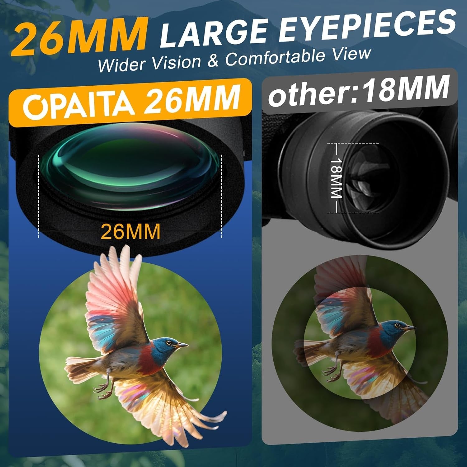 20x52 High Power HD Binoculars Wide View Low Light Vision for Bird Watching Hiki