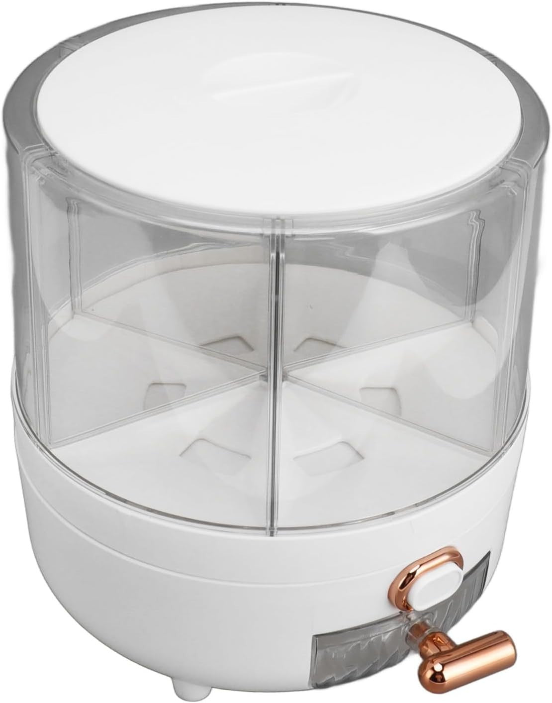 360° Rotating Rice Grain Dispenser Transparent Storage Container