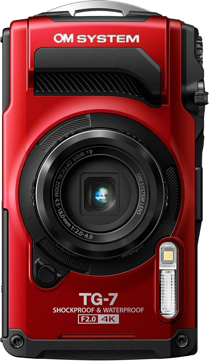 Waterproof 4K Digital Camera 12MP Shockproof Underwater Red