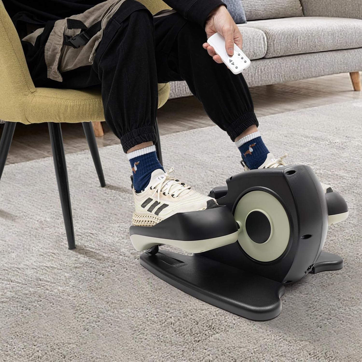 Under Desk Electric Elliptical Leg Exerciser Quiet Remote LCD 5