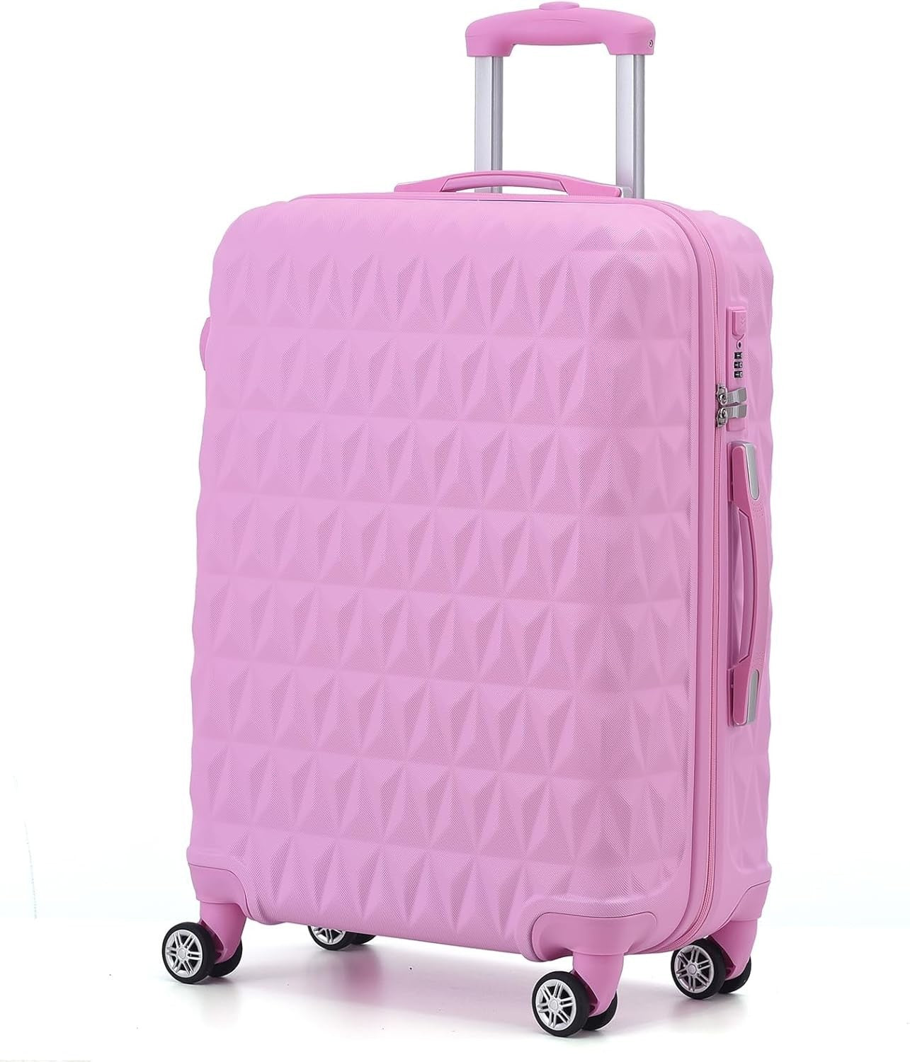 24 Inch Medium ABS Hard Shell Suitcase Lightweight 4 Spinner Wheels