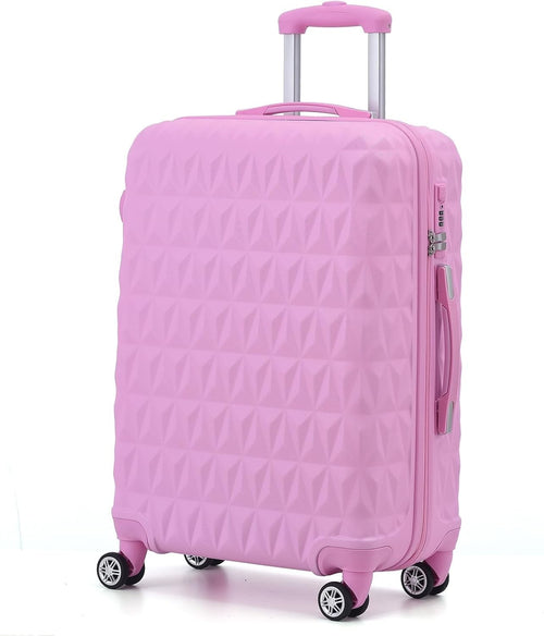 24 Inch Medium ABS Hard Shell Suitcase Lightweight 4 Spinner Wheels