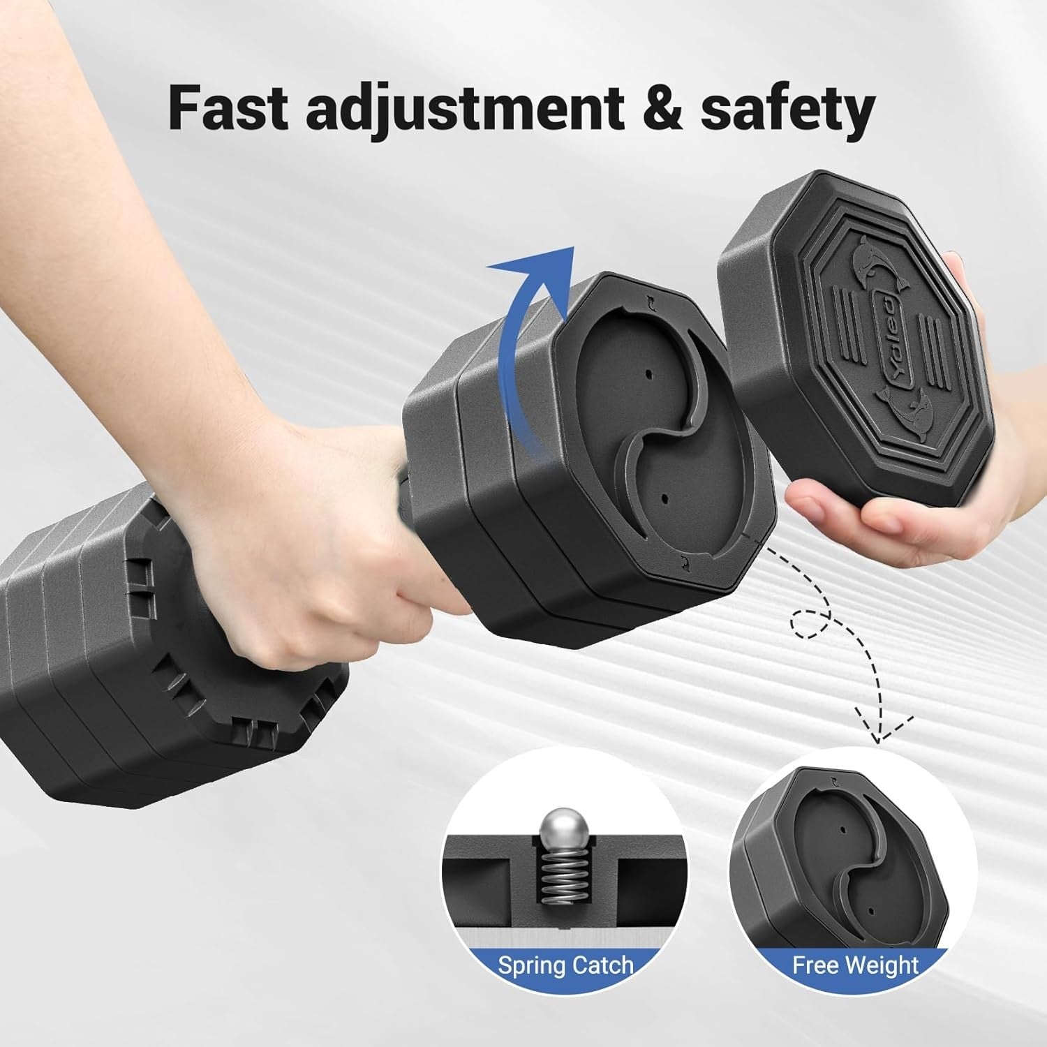 Adjustable Dumbbell Set 2–5KG Each Non-Slip Hand Weights Home Gym