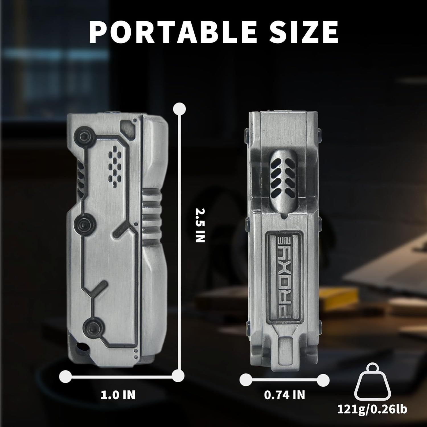 Silver Metal Fidget Slider Ratchet Clicker Magnetic EDC Stress Toy