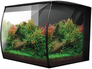 57L Curved Glass Aquarium Kit With LED Light Filter Modern Fish Tank