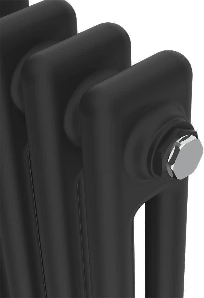 Horizontal Cast Iron Radiator 300x425mm Double Panel Anthracite Heating