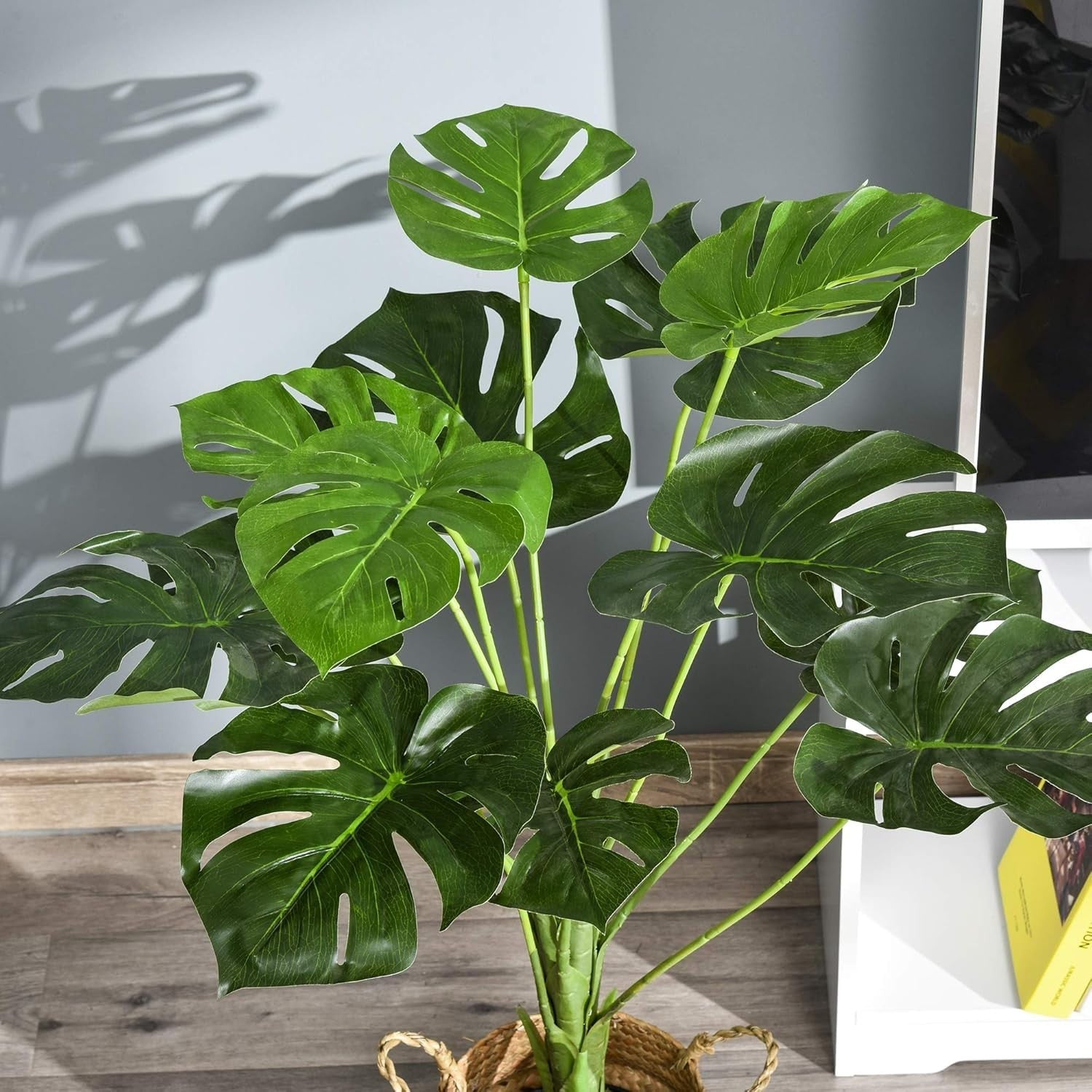 Set of 2 85cm Artificial Monstera Trees Potted Indoor Outdoor Home Garden Decor
