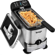 Semi Professional Deep Fat Fryer 3L 2000W Oil Filter Storage Easy Clean