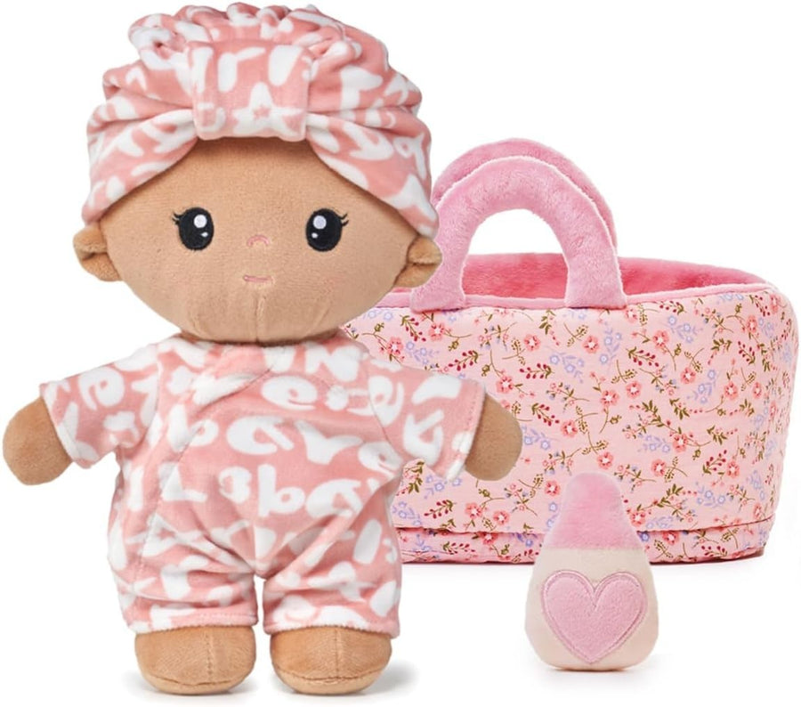 Soft Plush Baby Doll 9in First Cuddle Toy Sleeping Rag Doll Set