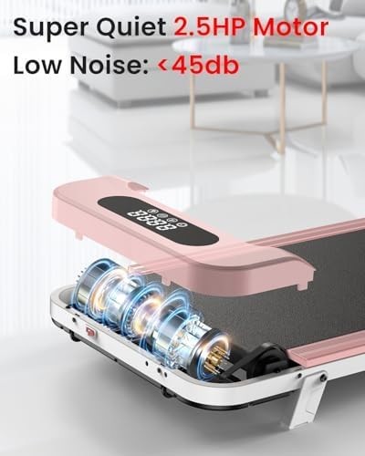 5% Incline Foldable Walking Pad Treadmill 1-8KM/H Home Office Gym