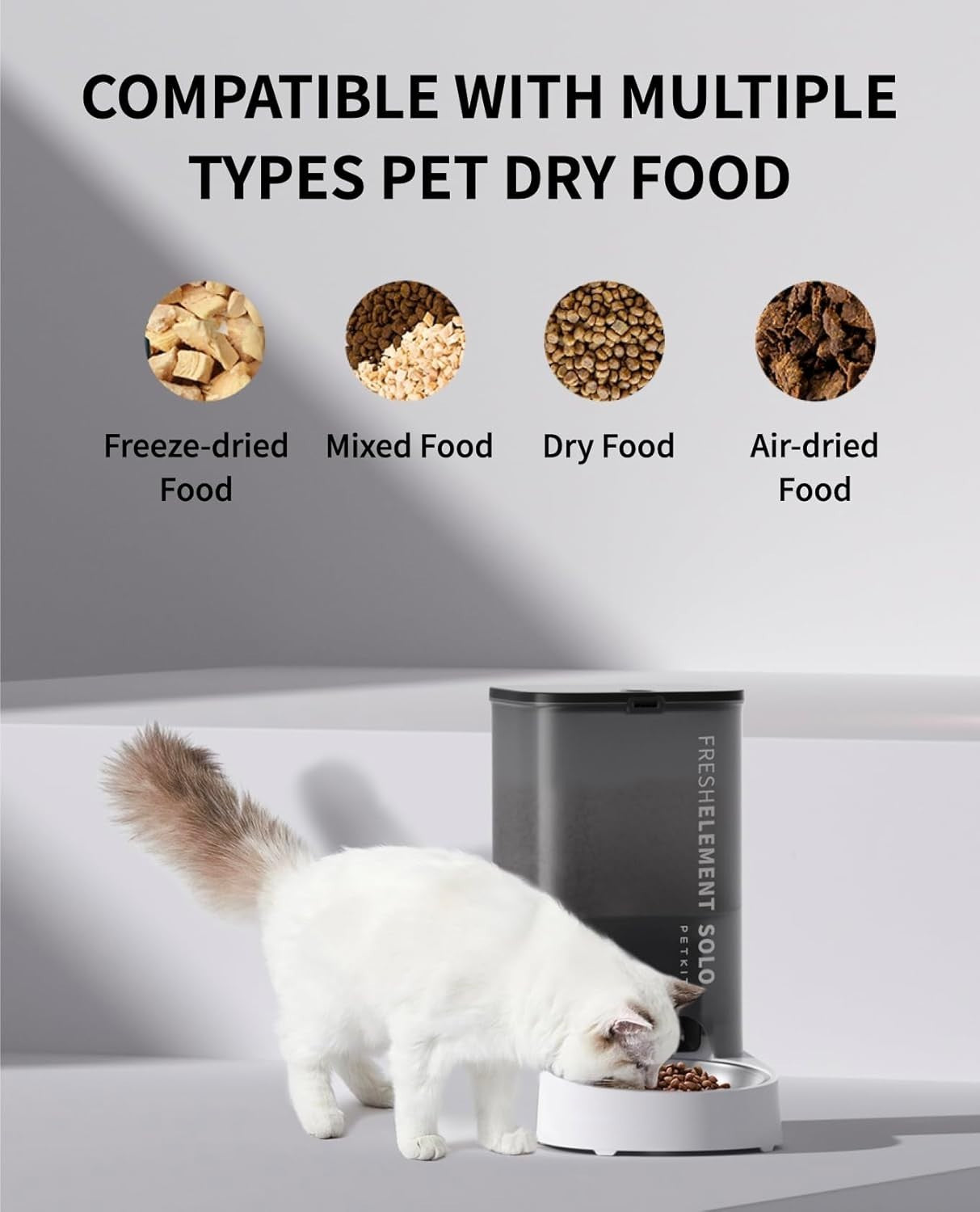 Smart WiFi Pet Feeder 3L Auto Food Dispenser Stainless Steel Bowl