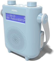 Waterproof DAB/DAB+ FM Bluetooth Shower Radio Rechargeable 20hr Blue