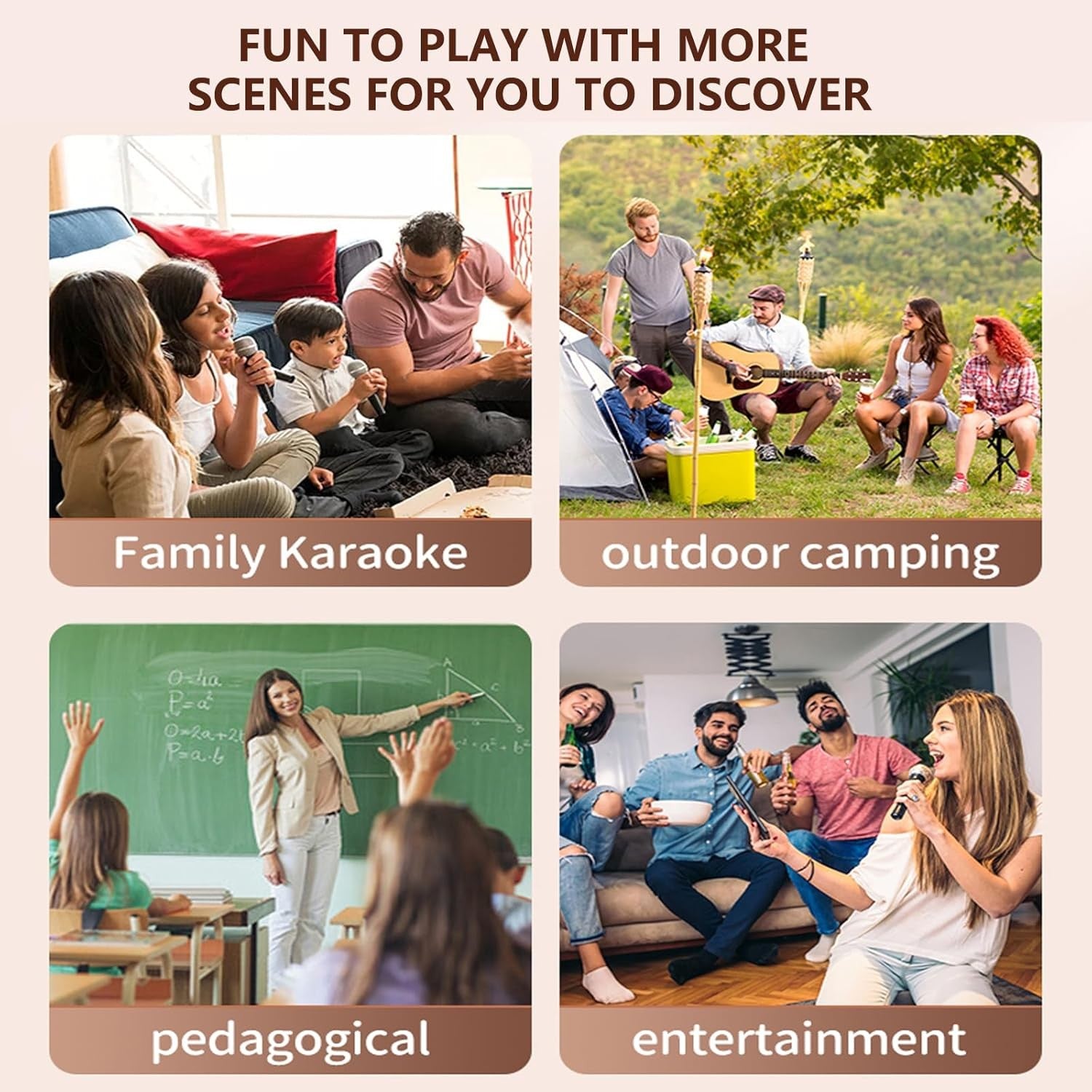 Kids Karaoke Machine Bluetooth Speaker 2 Wireless