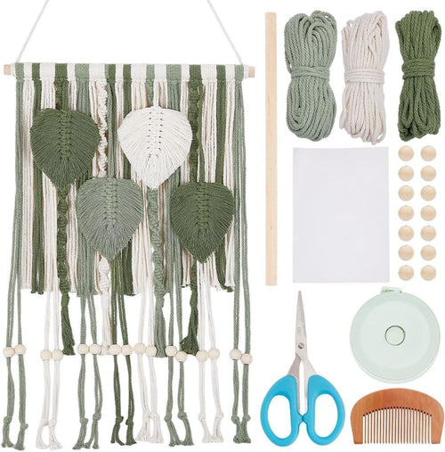 DIY Macrame Leaves Tassel Wall Hanging Kit Boho Home Decor